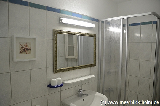Badezimmer mit Dusche und WC